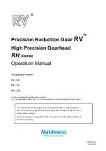 Nabtesco RV RH C Series Operation Manual preview