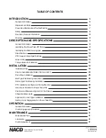 Preview for 4 page of NACD SP214AM Installation Operation & Maintenance