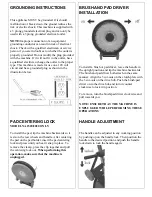 Preview for 3 page of Nacecare NA Floor Machine Owner'S Manual