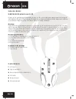 Preview for 2 page of Nacon GM-105 Instruction Booklet