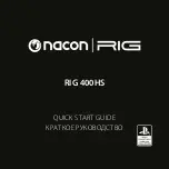 Nacon RIG 400HS Quick Start Manual preview