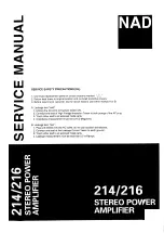 Предварительный просмотр 1 страницы NAD 216 Service Manual