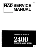 Preview for 1 page of NAD 2400 Service Manual