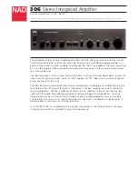 NAD 306 Specification Sheet preview