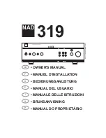 NAD 319 Owner'S Manual preview
