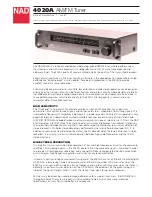 NAD 4020A Specifications preview