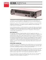 NAD 4020A Specifications предпросмотр