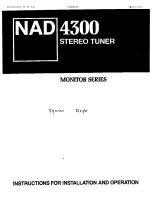 Preview for 1 page of NAD 4300 Instructions For Installation And Operation