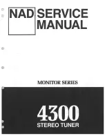 Предварительный просмотр 1 страницы NAD 4300 Service Manual