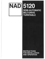 NAD 5120 Instructions Manual preview