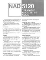 Preview for 1 page of NAD 5120 Quick Setup Manual