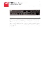 NAD 701 Specification Sheet предпросмотр