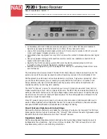 NAD 7020i Specification Sheet preview