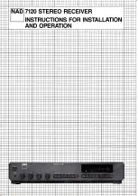 Preview for 1 page of NAD 7120 Instructions For Installation And Operation Manual