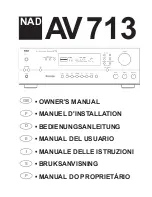 NAD 713 Owner'S Manual preview