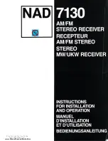 NAD 7130 Instructions For Installation And Operation Manual preview