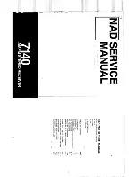 Предварительный просмотр 1 страницы NAD 7140 Service Manual