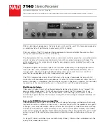 NAD 7140 Specification Sheet предпросмотр