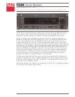 Preview for 1 page of NAD 7600 Specification Sheet