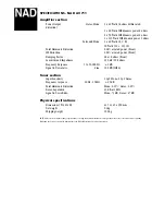 Preview for 2 page of NAD AV 711 Specification Sheet