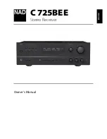 NAD C 725BEE Owner'S Manual preview