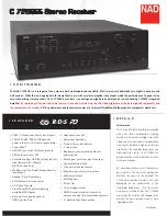 NAD C 725BEE Specifications preview