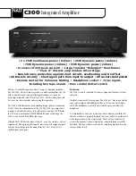 NAD C300 Specification Sheet предпросмотр