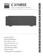 NAD C375BEE Owner'S Manual preview