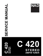 Предварительный просмотр 1 страницы NAD C420 Service Manual