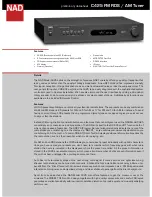 NAD C425 Datasheet предпросмотр