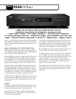 NAD C520 Specification Sheet preview