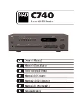 NAD C740 Owner'S Manual предпросмотр