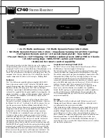 NAD C740 Specification Sheet предпросмотр