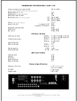 Preview for 2 page of NAD C740 Specification Sheet