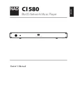 NAD CI 580 Owner'S Manual preview