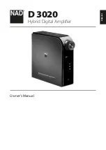 NAD D 3020 User Manual предпросмотр