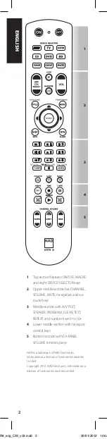 Preview for 2 page of NAD HTR 8 Owner'S Manual