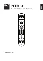 NAD HTR10 Owner'S Manual preview