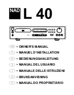 Preview for 1 page of NAD L40 Owner'S Manual