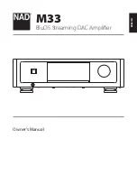 Предварительный просмотр 1 страницы NAD M33 User Manual