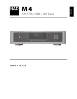 NAD M4 Owner'S Manual предпросмотр