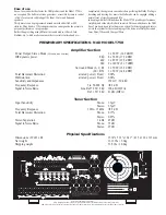Preview for 2 page of NAD NAD Theater T750  T750 T750 Specification Sheet