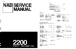 Preview for 1 page of NAD power amplifier 2200 Service Manual