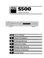 Preview for 1 page of NAD S500 Owner'S Manual