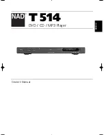 Предварительный просмотр 1 страницы NAD T 514DVD Owner'S Manual