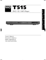 NAD T 515 Owner'S Manual preview