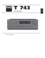 NAD T 743 Owner'S Manual предпросмотр