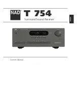 NAD T 754 Owner'S Manual preview