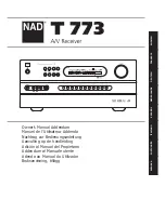 NAD T 773 Owner'S Manual Addendum preview