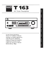 Предварительный просмотр 1 страницы NAD T163 Owner'S Manual Addendum